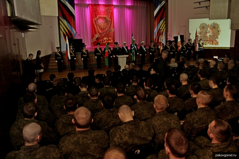 Торжественное собрание войск Псковского гарнизона. 20 февраля 2016